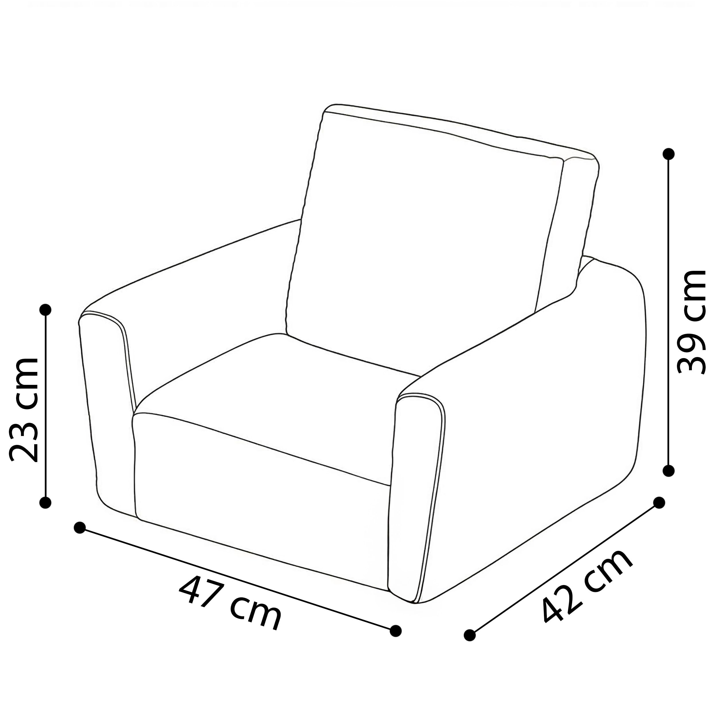 MISIOO Kindersessel CUBIE aus Cord, ausklappbarer Kinder Sessel und Baby Sofa, weicher Sessel für Kinderzimmer, klappbar zum Liegen, Kleiner Babysessel für Kleinkinder - Image 4
