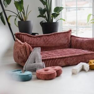 chilly pilley® Kinder Sofa aus weichem Cord – Bequeme Kindercouch mit abnehmbaren, waschbaren Bezügen – Erhältlich in vielen Farben, ideal zum Spielen, Lesen und Entspannen (Creme) - Image 4